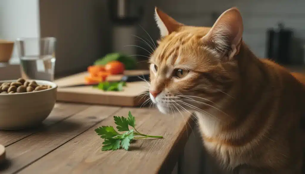 mogen katten peterselie eten