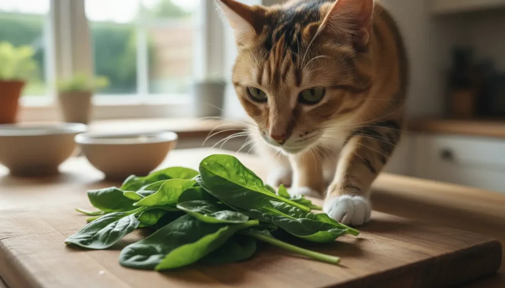 Mogen Katten spinazie