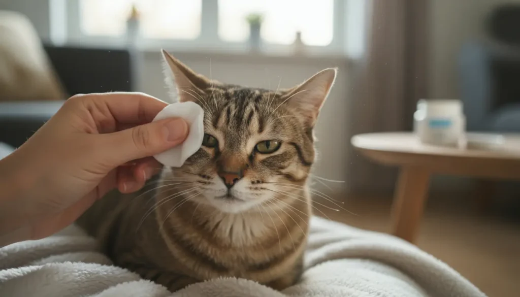 ogen kat schoonmaken