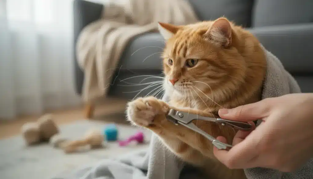 nagels knippen kat lukt niet