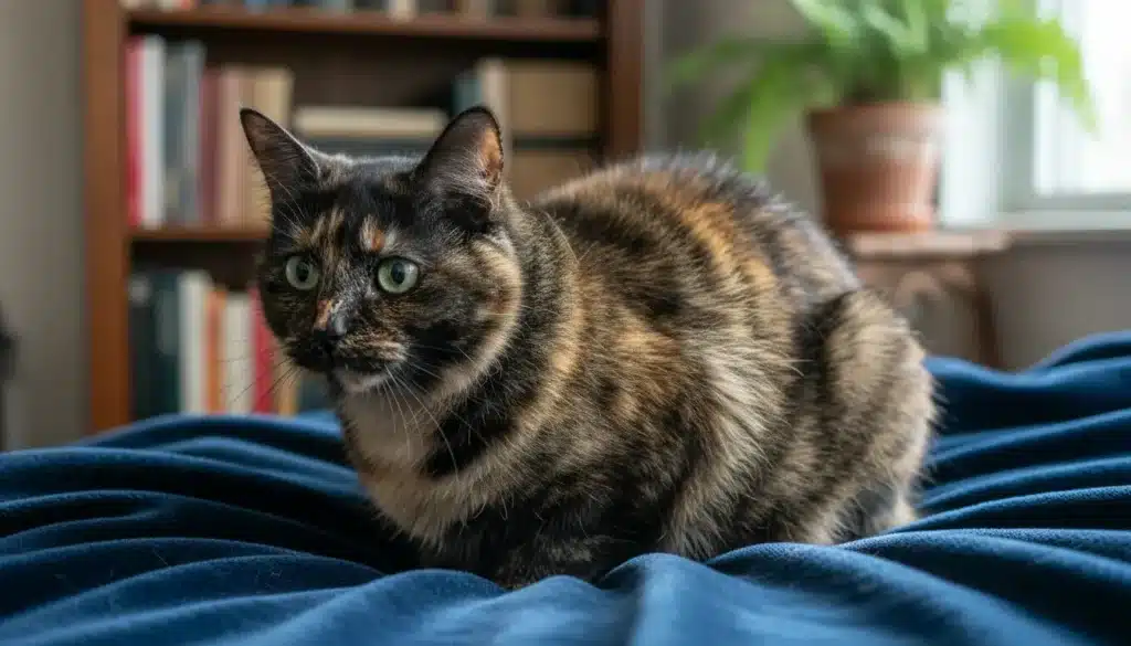 openstaande vacht bij kat