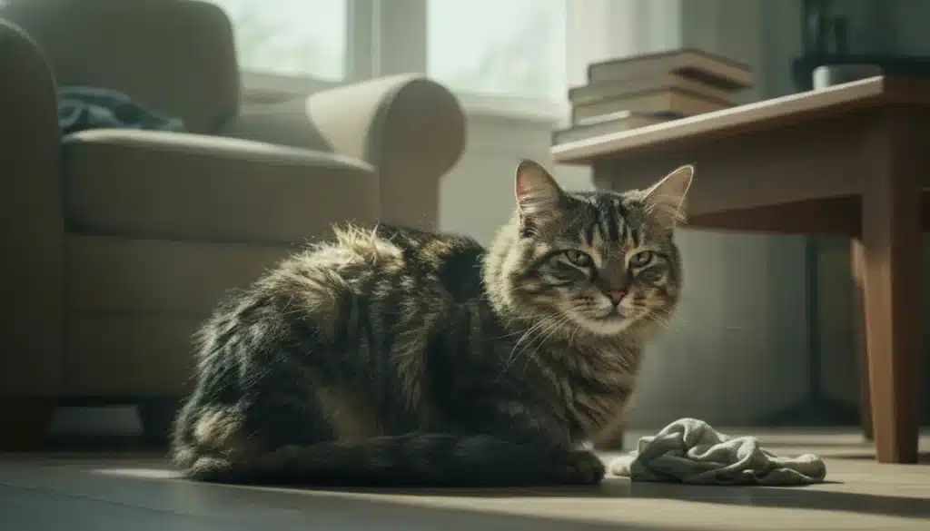 vacht van kat stinkt