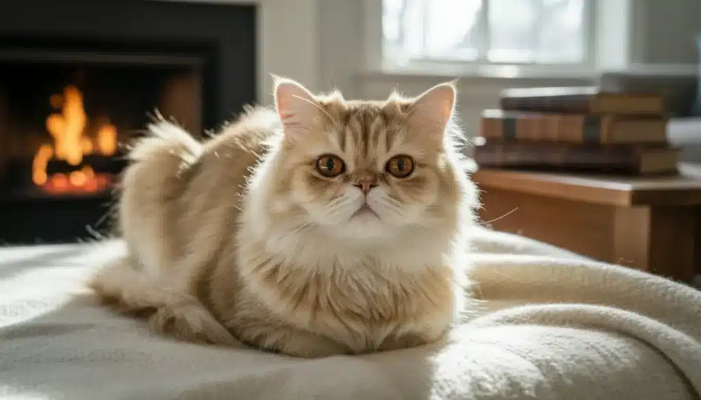 kattenras met de lange vacht en een kat plat gezicht