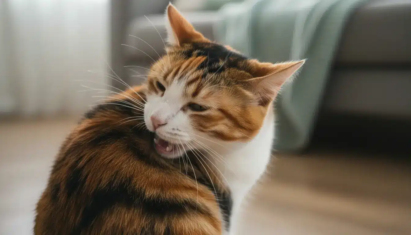 kat bijt in vacht