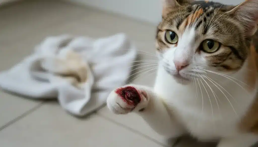 mijn kat bloedt