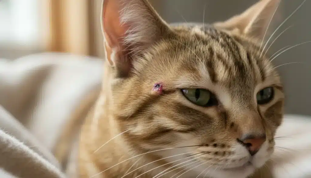 kat wond bij oor