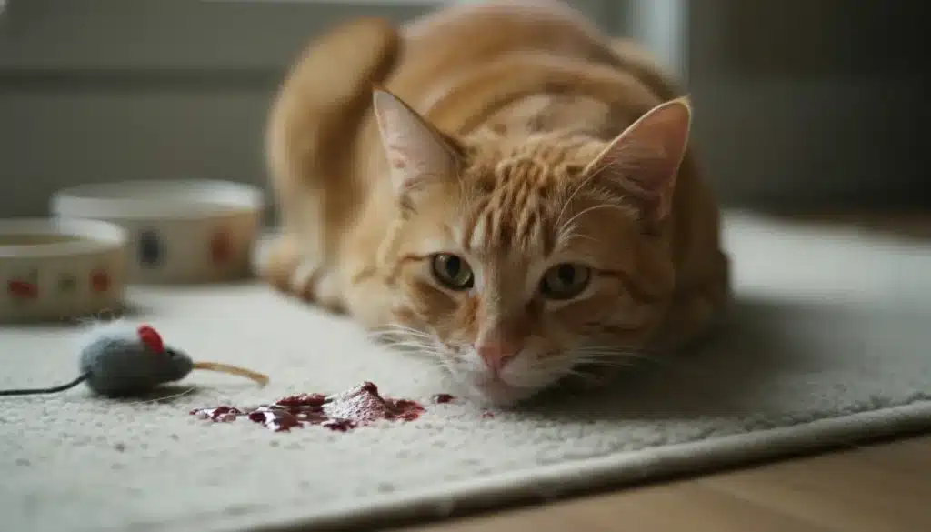 mijn kat spuugt bloed