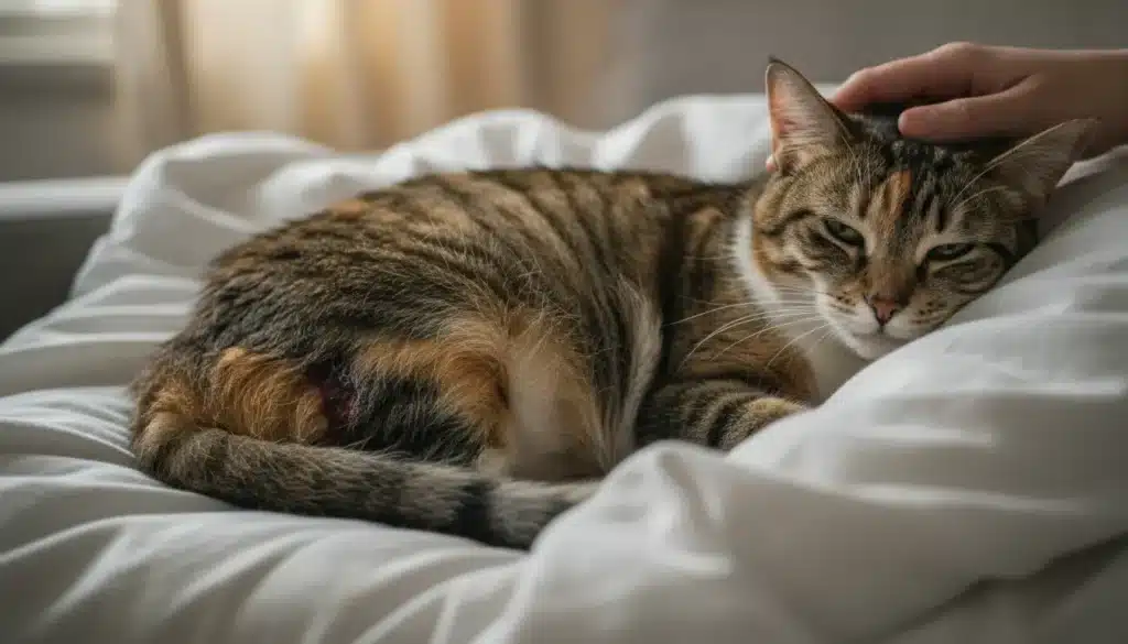 zwangere kat verliest bloed