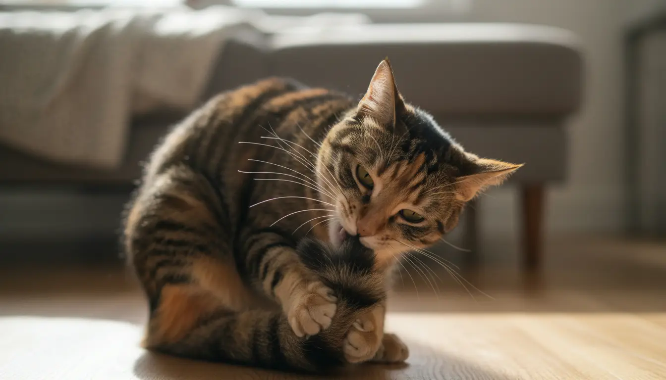 waarom bijt een kat in zijn staart