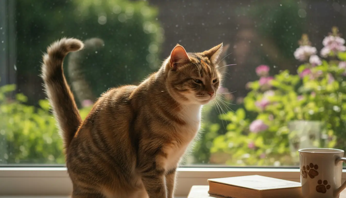 waarom kwispelt een kat met zijn staart